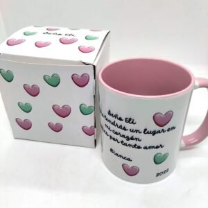 Taza con interior a color personalizada