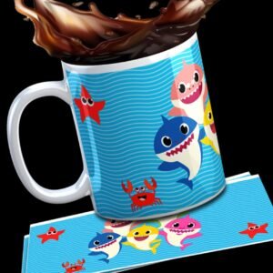 Tzas tematica Baby shark de polimero